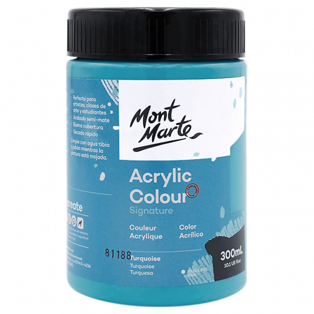 PICTURA SI GRAFICA - MSCH3059 Vopsea acrilică Mont Marte Studio 300ml – Turquoise