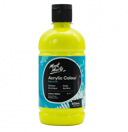 Signature Acrylic 500 ml - MSCH5002 Vopsea acrilică Mont Marte Signature 500ml - Lemon Yellow