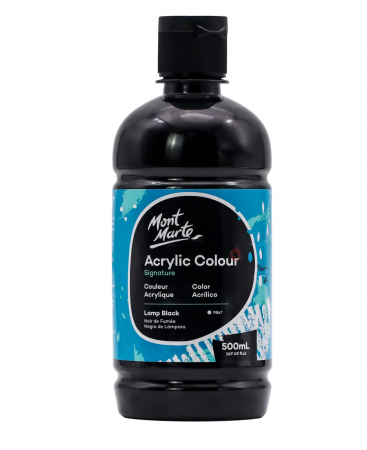Signature Acrylic 500 ml - MSCH5010 Vopsea acrilică Mont Marte Signature 500ml - Lamp Black