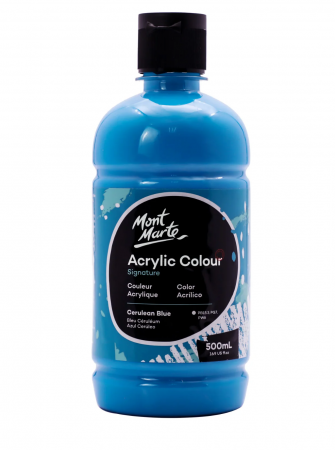 Signature Acrylic 500 ml - MSCH5013 Vopsea acrilică Mont Marte Signature 500ml - Cerulean Blue