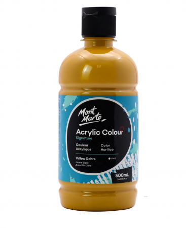 Signature Acrylic 500 ml - MSCH5014 Vopsea acrilică Mont Marte Signature 500ml - Yellow Ochre