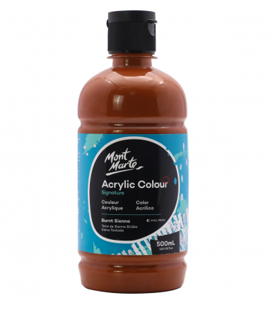 Signature Acrylic 500 ml - MSCH5015 Vopsea acrilică Mont Marte Signature 500ml - Burnt Sienna