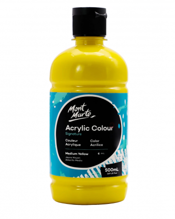 Signature Acrylic 500 ml - MSCH5020 Vopsea acrilică Mont Marte Signature 500ml - Medium Yellow