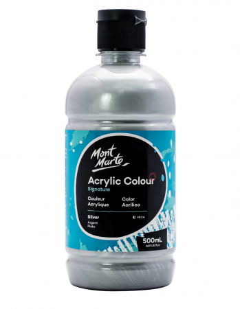 Signature Acrylic 500 ml - MSCH5022 Vopsea acrilică Mont Marte Signature 500ml - Silver