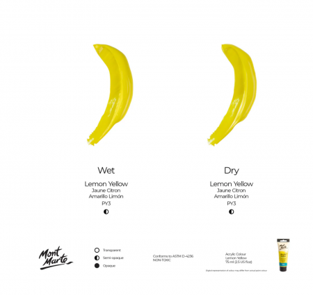 MSCH7502 Vopsea acrilică Mont Marte 75ml - Lemon Yellow [2]