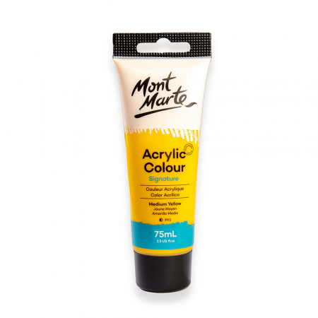 Culori acrilice - MSCH7504 Vopsea acrilică Mont Marte 75ml - Medium Yellow