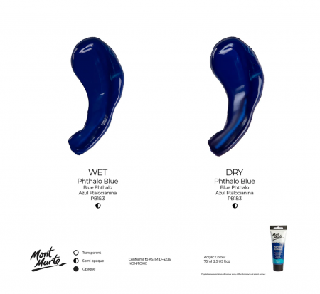 Vopsea acrilică Mont Marte 75ml - Phthalo Blue [1]