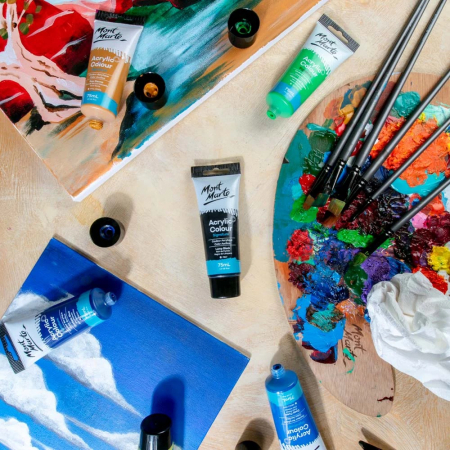 Vopsea acrilica Mont Marte 75ml- Lamp Black [5]