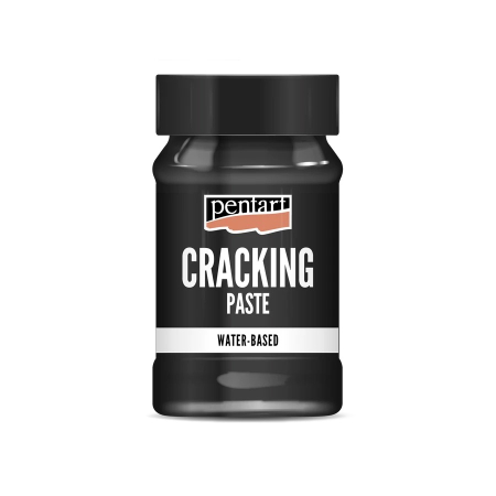 Paste și efecte decorative - Pasta crapare 3D Black 100ml Pentart