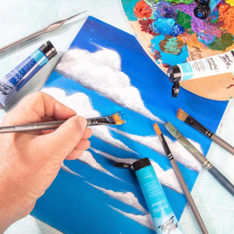 Pensula taklon plata par scurt Mont Marte Nr.16 [6]