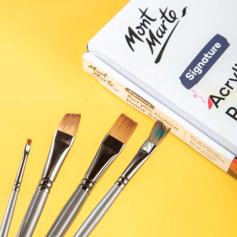 Pensula taklon plata par scurt Mont Marte Nr.16 [4]