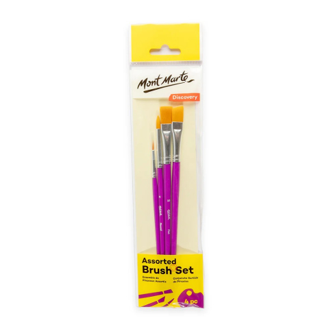 Pensule pentru acrilice - Pensule Discovery acrylic Mont Marte 4/set