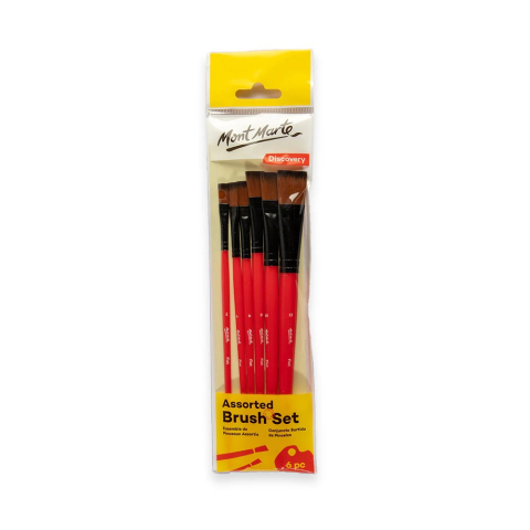 Pensule pentru acrilice - Pensule Discovery acrylic Mont Marte 6/set