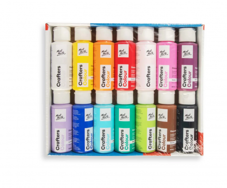 Culori acrilice - Set vopsea acrilica Crafters Colour Mont Marte 14x60ml