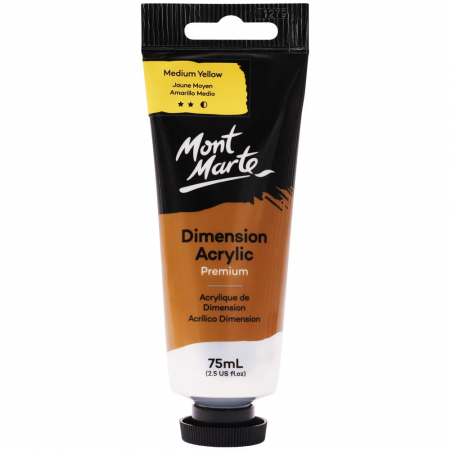 Dimension Acrylic 75ml - PMDA0006 Vopsea acrilică Dimension Mont Marte 75ml - Medium Yellow