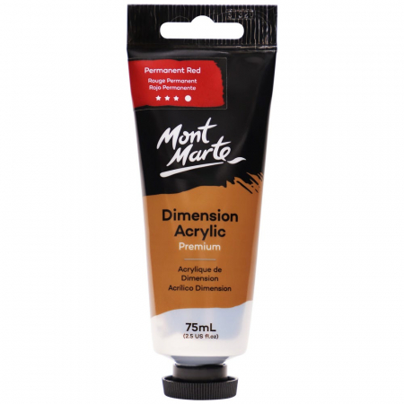 Dimension Acrylic 75ml - PMDA0011 Vopsea acrilică Dimension Mont Marte 75ml - Permanent Red
