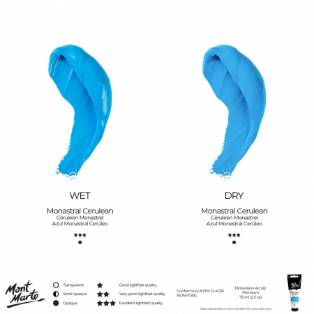 PMDA0023 Vopsea acrilicǎ Dimension Mont Marte 75ml - Monastral Cerulean [9]