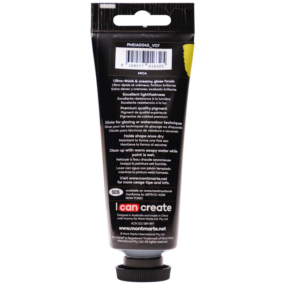 PMDA0045 Vopsea acrilicǎ Dimension Mont Marte, 75ml - Pearl Yellow Mid [1]