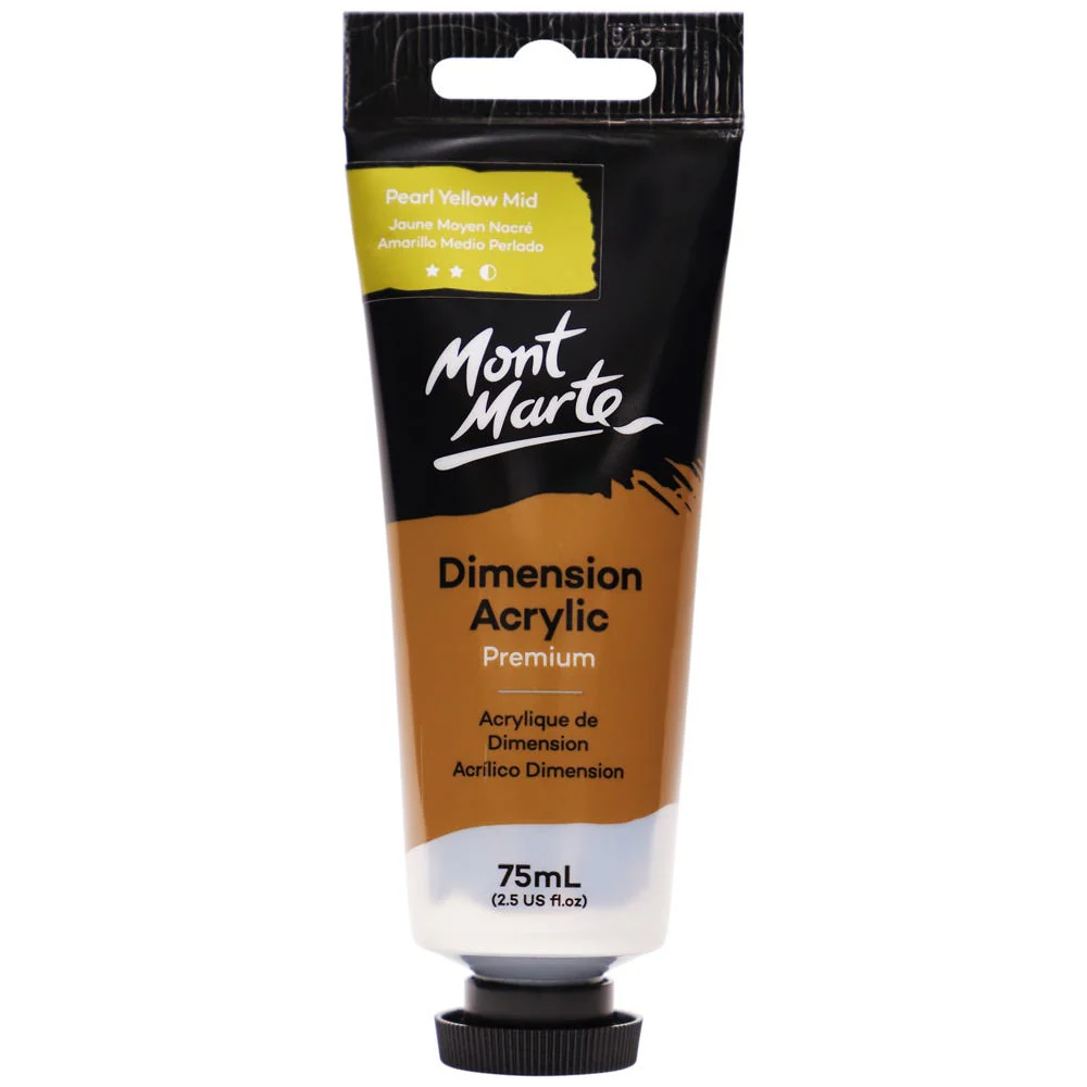 PICTURA SI GRAFICA - PMDA0045 Vopsea acrilicǎ Dimension Mont Marte, 75ml - Pearl Yellow Mid