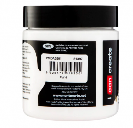 PMDA2501 Vopsea acrilică Mont Marte Dimension 250ml - Titanium White [1]