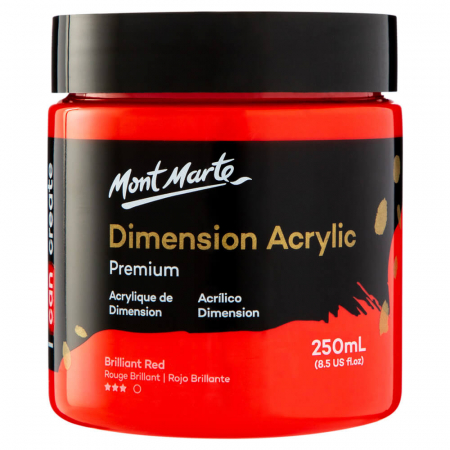 Dimension Acrylic  250ml - PMDA2510 Vopsea acrilică Mont Marte Dimension 250ml  - Brilliant Red