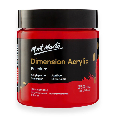 Dimension Acrylic  250ml - PMDA2511 Vopsea acrilică Mont Marte Dimension 250ml  - Permanent Red