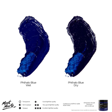 PMDA2520 Vopsea acrilicǎ DimensionMont Marte250ml - Phthalo Blue [3]
