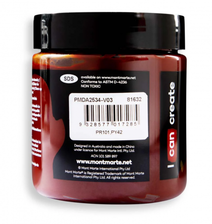 PMDA2534 Vopsea acrilică Mont Marte Dimension 250ml  - Burnt Sienna [7]