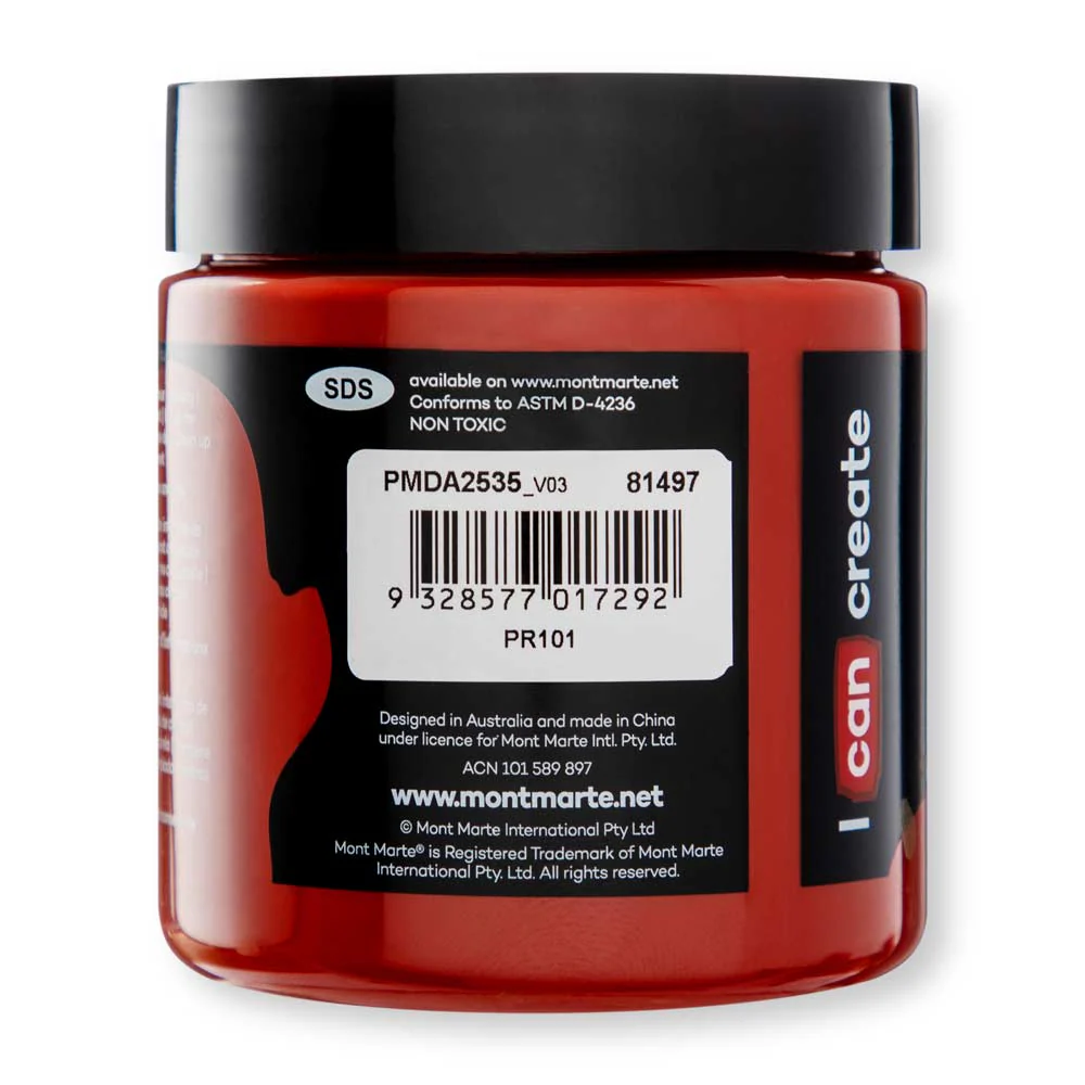 PMDA2535 Vopsea acrilicǎ Dimension Mont Marte 250ml  - Red Ochre [1]