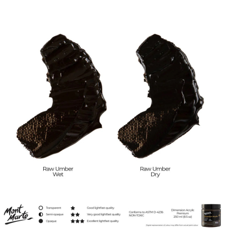 PMDA2537 Vopsea acrilicǎ Dimension Mont Marte 250ml  - Raw Umber [3]