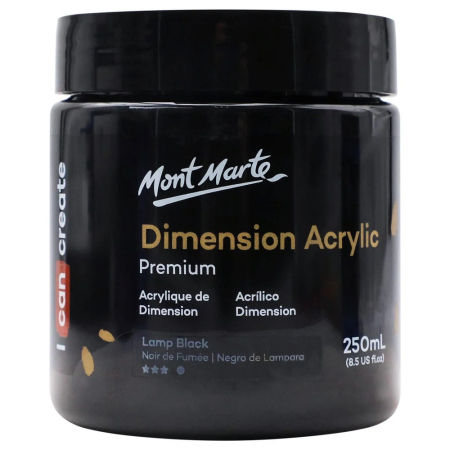 Dimension Acrylic  250ml - PMDA2541 Vopsea acrilică Mont Marte Dimension 250ml - Lamp Black