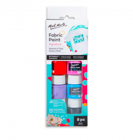 Seturi de vopsele - PMHS0022 Set vopsele pentru textile Mont Marte 8x20ml