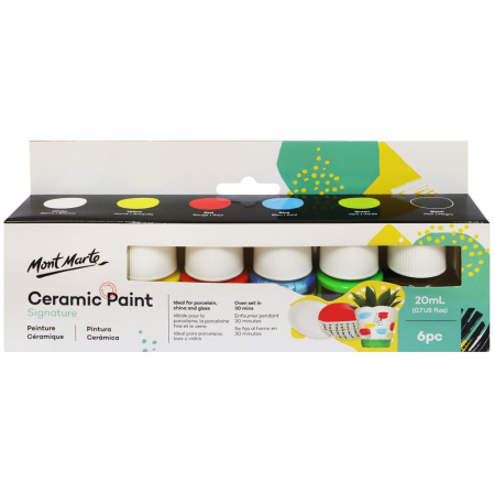 Seturi de vopsele - PMHS0023 Set vopsele pentru ceramică Mont Marte 6x20ml