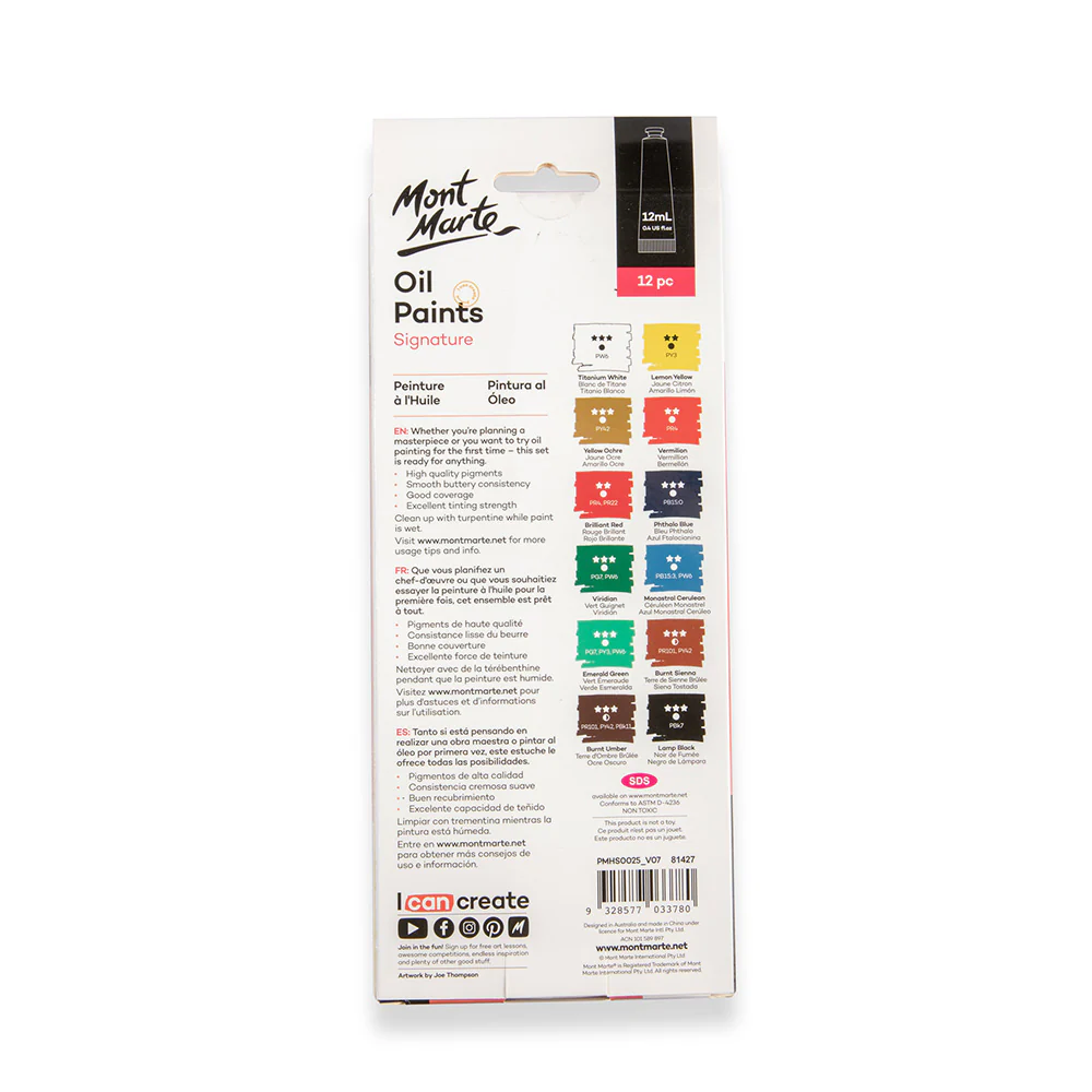 PMHS0025 Set vopsea de ulei Mont Marte 12x12ml [3]