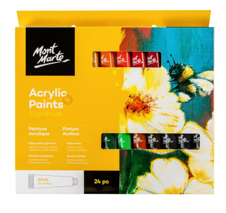 Seturi acrilice - PMHS0034 Vopsea acrilică Mont Marte Set 24buc x 12ml