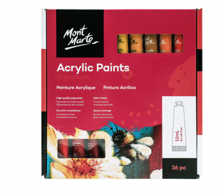 Seturi acrilice - PMHS0050 Set vopsea acrilică Mont Marte 36bucx12ml