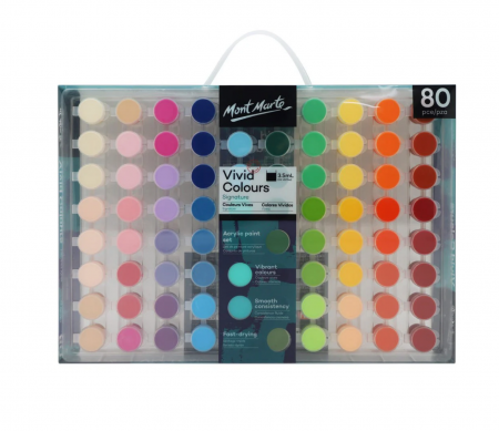 Acrilice speciale - PMHS0051 Set vopsea acrilică Mont Marte 80 x 3.5ml ()