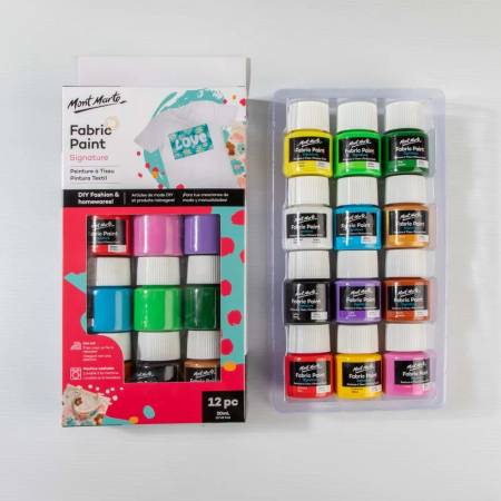 PMHS0076 Set vopsele pentru textil Mont Marte 12x20ml [1]