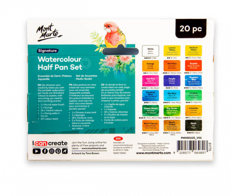 Acuarele Half Pan Mont Marte 20buc [5]