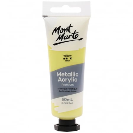 Acrilice speciale - PMMT5001 Vopsea acrilicǎ Metallic Mont Marte 50ml - Yellow