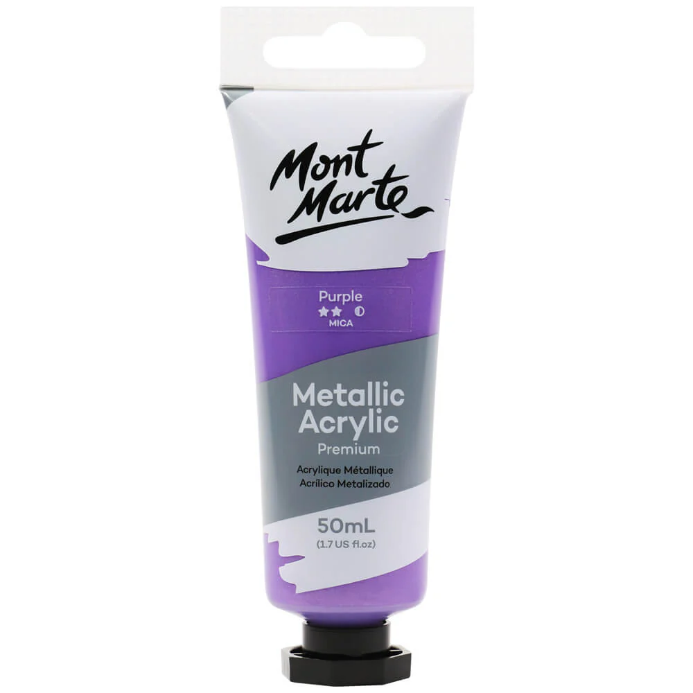 Acrilice speciale - PMMT5004 Vopsea acrilicǎ Metallic Mont Marte 50ml - Purple
