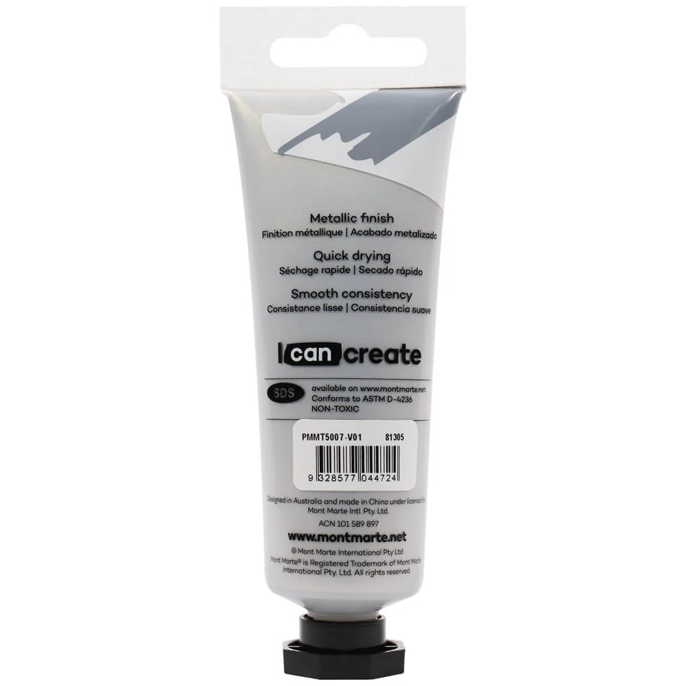 PMMT5007 Vopsea acrilică Metallic Mont Marte 50ml - Silver [1]