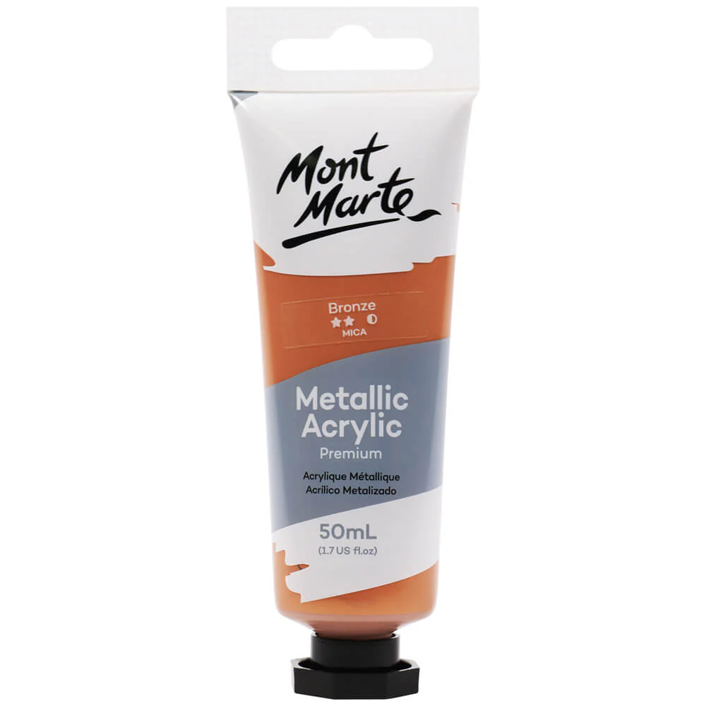 Acrilice speciale - PMMT5009 Vopsea acrilică Metallic Mont Marte 50ml - Bronze
