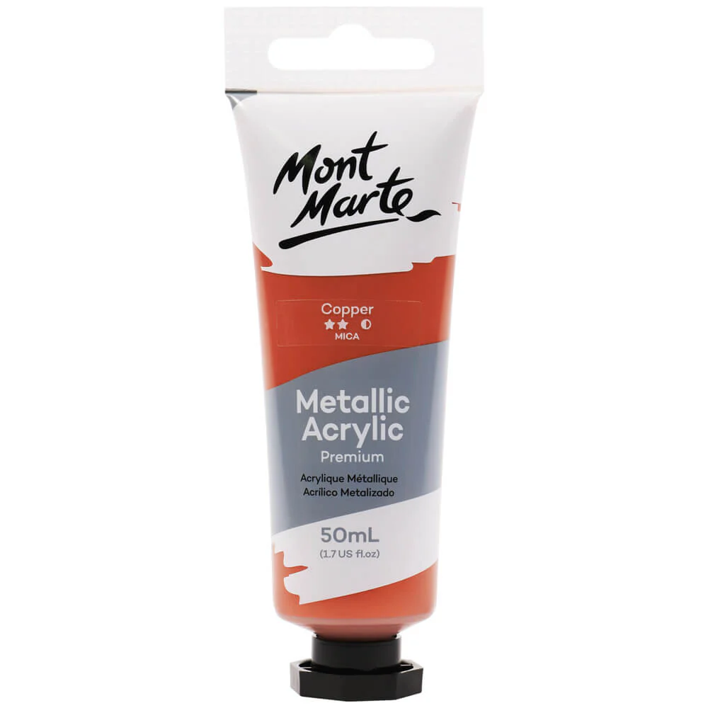 Acrilice speciale - PMMT5010 Vopsea acrilică Metallic Mont Marte 50ml - Copper