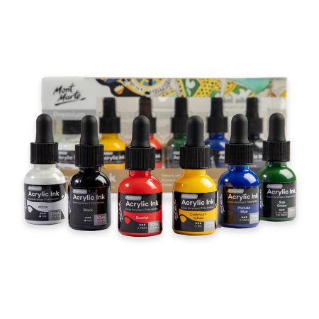 Grafica - PMNK0001 Tuș acrilic 6buc x 20ml Mont Marte