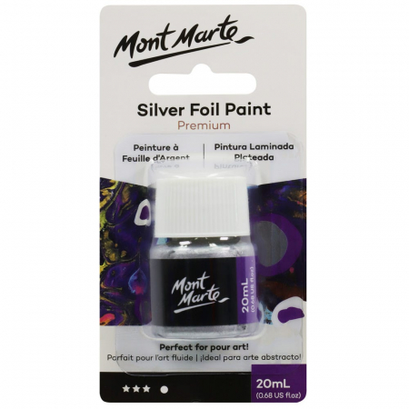 Poleire, aurire - PMPP2001 Foita metalica lichida Argintie Mont Marte 20 ml