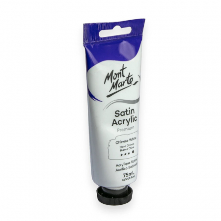 PMSA7502 Vopsea acrilicǎ satin Mont Marte 75ml - Chinese White [1]