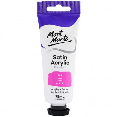 Premium Satin  Acrilic 75 ml - PMSA7512 Vopsea acrilică satin Mont Marte 75ml - Pink