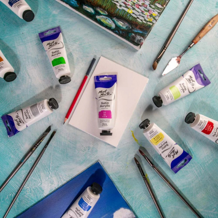 PMSA7512 Vopsea acrilică satin Mont Marte 75ml - Pink [5]