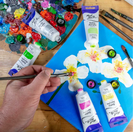 PMSA7512 Vopsea acrilică satin Mont Marte 75ml - Pink [2]